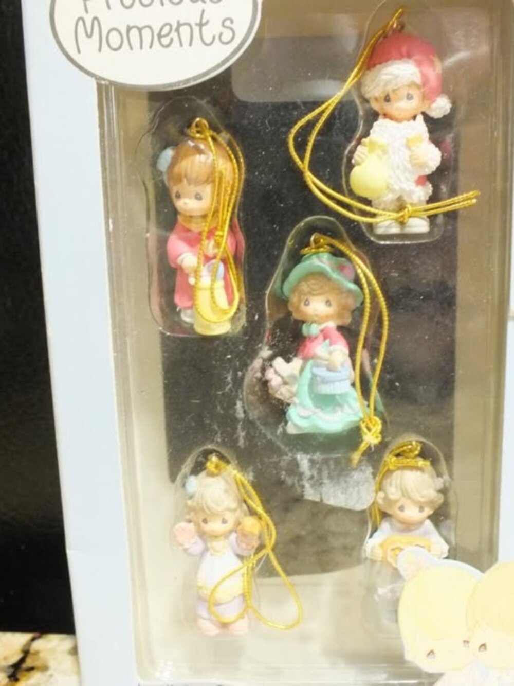 Miniature "Precious Moments" Holiday Ornaments Christmas 2002 NIB
